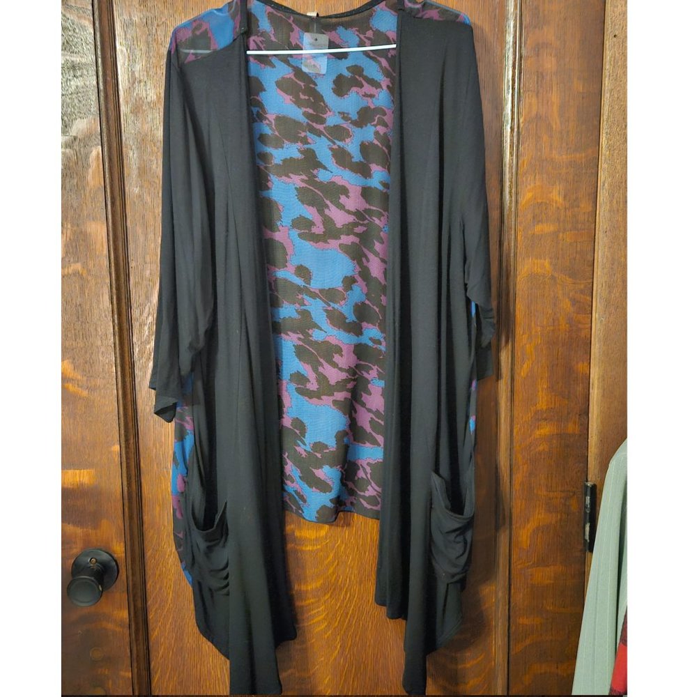 Penningtons Cardigan With Pockets Sheer Leopard Back
